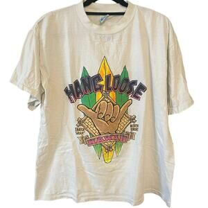 Vintage 90s Hang Loose Surfing Hawaii North Shore Shirt Adult XL (fits smaller)